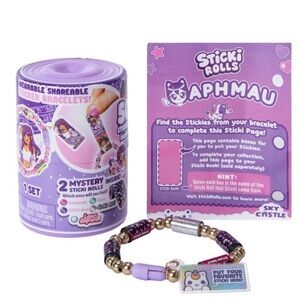 Sticki Rolls Aphmau Wearable Sticker Bracelet Capsule Set